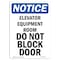 Signmission OSHA Notice, 5" Height, Elevator Equipment Room Do Not Sign, 5" X 3.5", Portrait OS-NS-D-35-V-11722 - alternate 1